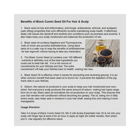 Aruba Essentials Combo Pack of Amla Bharmi & Black Cumin Seed Herbal Hair Oil box of 1 Kit